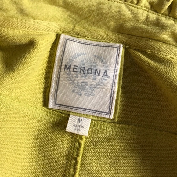 MERONA (M) YELLOW S SLEEVE FITTED BUTTON TOP EUC - Picture 6 of 8